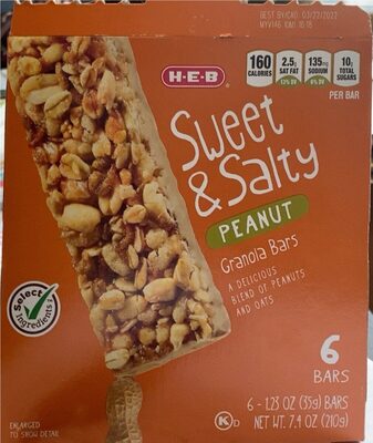 Sweet & salty peanut granola bars - Produit - en