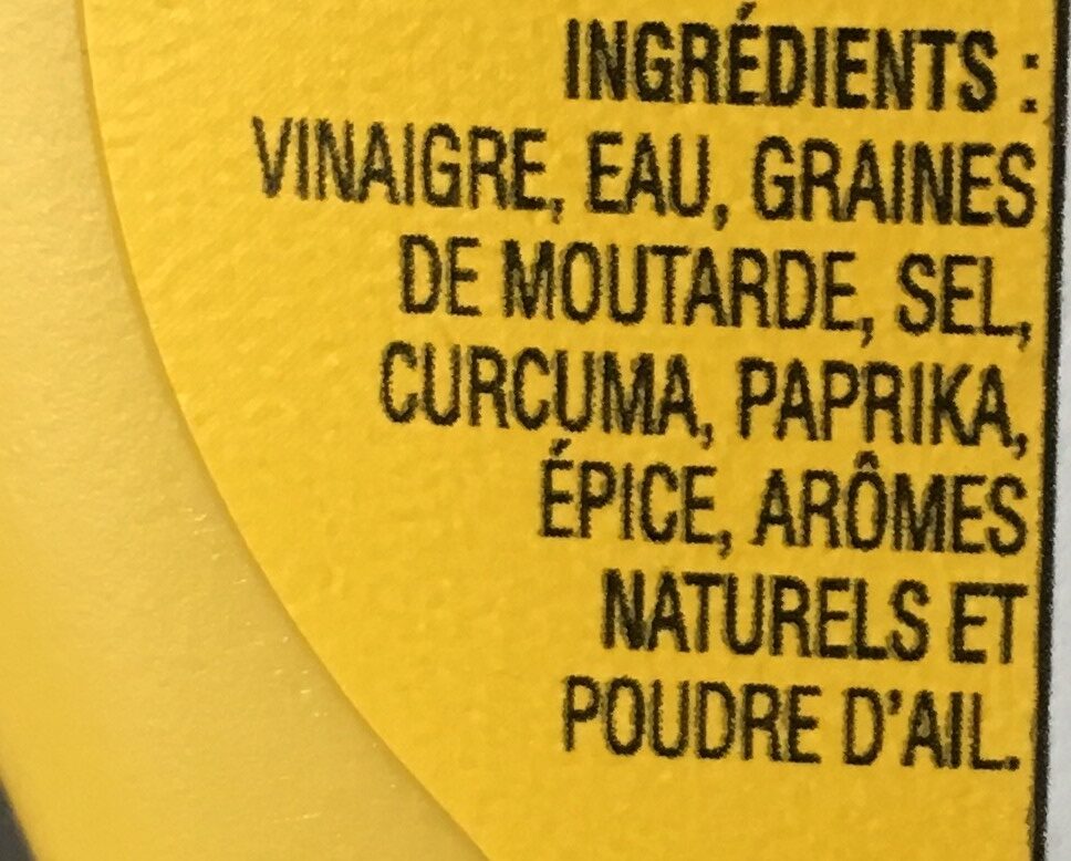 Mustard - Ingrédients - fr