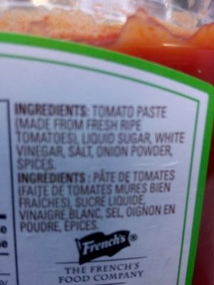 Tomate ketchup - Ingrédients - fr