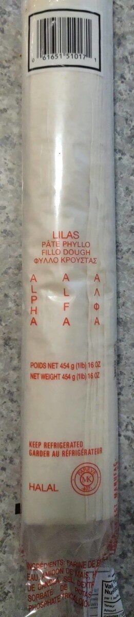 Lilas pâte phyllo - Produit - en