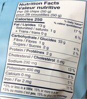 Quinoa chips - Informations nutritionnelles - fr