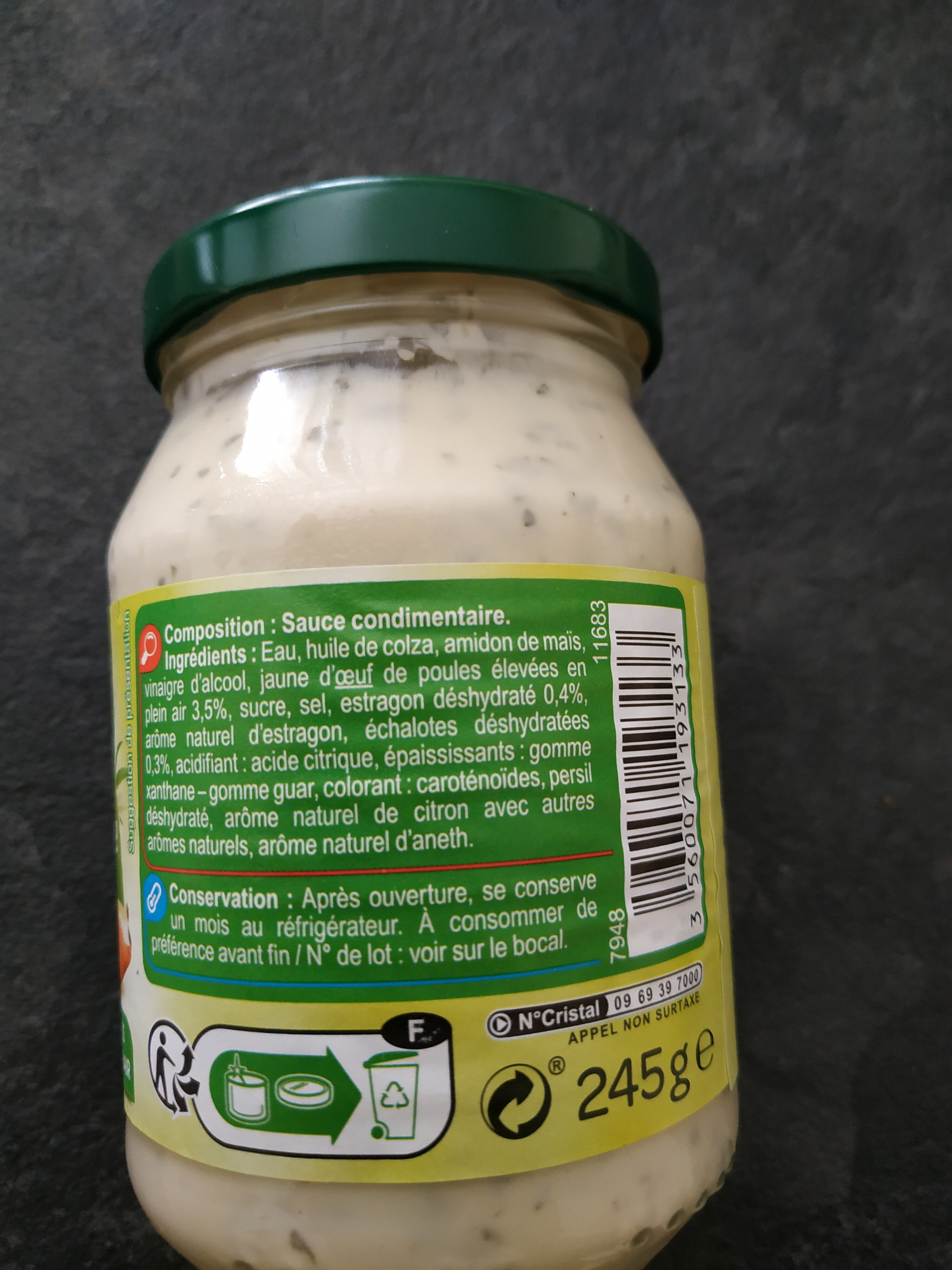 Sauce bearnaise - Ingrédients - fr