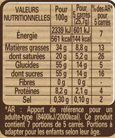 NESTLE DESSERT Blanc 180g - Informations nutritionnelles - fr